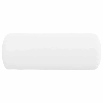 Poduszki Wałkowe 2 pcs Biały ? 15 x 40 cm tkanina