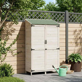 Shed ogrodowy Biały 106,5 x 56 x 176 cm Drewno Świerkowe