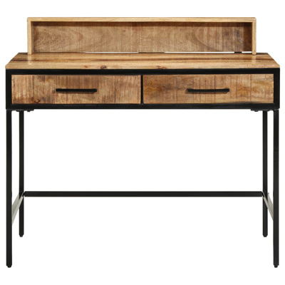 Konsola Brązowy 100 x 55 x 89.5 cm Lite drewno mango i metal