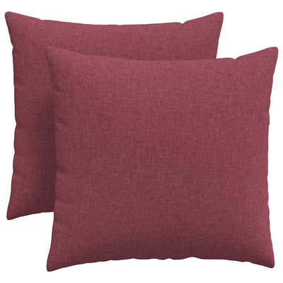 Poduszki na sofę 2 pcs Czerwone wino 45 x 45 cm tkanina