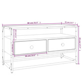 vidaXL Szafka pod TV, przydymiony dąb, 80x35x45 cm