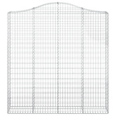 Kosze gabionowe, 4 szt, 200x30x200/220 cm, galwanizowane żelazo