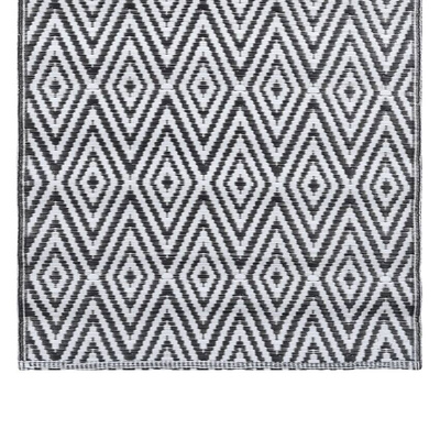 vidaXL Dywan na zewnątrz, biało-czarny, 160x230 cm, PP model standard
