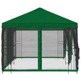 Altana z bokami 6 x 3 m zielony Poliester i Stal 190