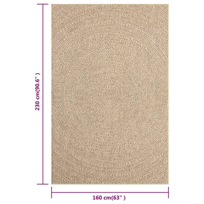 vidaXL Dywan ZIZUR, 160x230 cm, stylizowany na jutowy