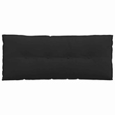 Poduszka na plecy Czarny 120 x 50 cm Tkanina mikrofibrowa