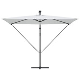 Parasol plażowy Ze LED Lights piaskowy 294 x 200 x 270 cm
