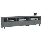 vidaXL Szafka pod TV HAMAR, ciemnoszara, 158x40x40 cm, drewno sosnowe