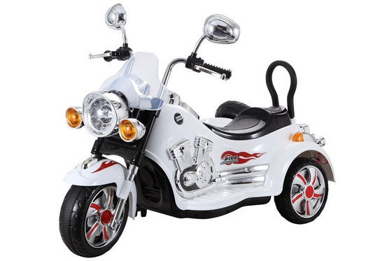 Motor na Akumulator Trójkołowy SX138 Światła LED MP3 Biały