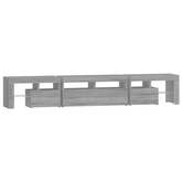 vidaXL Szafka pod TV z oświetleniem LED szary dąb sonoma 230x36,5x40cm
