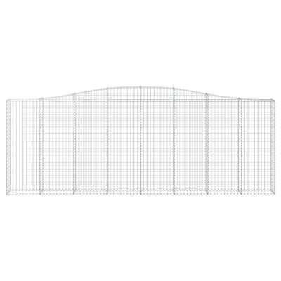 Kosze gabionowe, 3 szt, 400x30x140/160 cm, galwanizowane żelazo