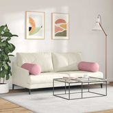 Poduszki Wałkowe 2 pcs Różowy ? 25 x 70 cm Tkanina sztruksowa