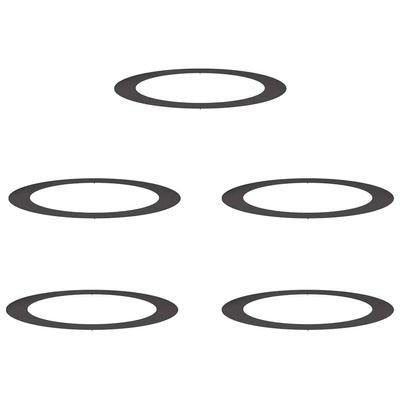 odpowiedni dla płaskich pierścieni drzewa 5 pcs Czarny