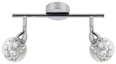 Lampa sufitowa Bolo spot ze szklanymi kloszami regulowana 2-punktowa LED do salonu