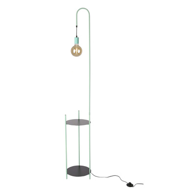 Lampa podłogowa półka czarno-zielona Walk 51-00033