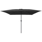 Parasolka ogrodowa Antracyt 295 x 295 x 245 cm Poliester i Stal