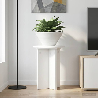 Stojak na rośliny 2 pcs Biały ?29,5 x 40 cm Drewno inżynieryjne