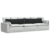 Poduszki na sofę 2 pcs Czarny 145 x 40 cm tkanina