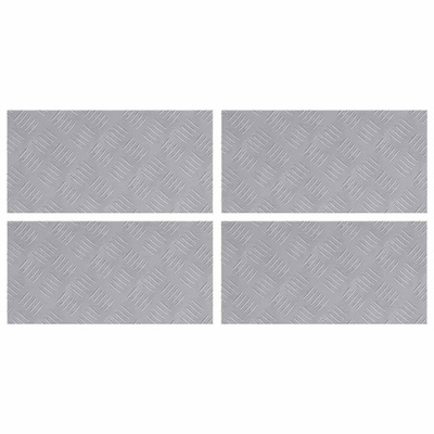 Stopień Prostokątny 4 pcs Srebrny 50 x 25 cm Aluminium