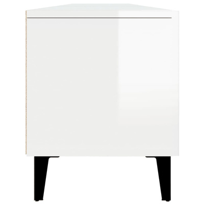 vidaXL Szafka pod TV, wysoki połysk, biała, 180x31,5x40 cm