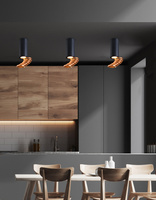 Lampa sufitowa tuba czarno-złota metalowa GU10 natynkowa Candellux