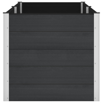 Podniesiona rabata ogrodowa Czarny 250 x 100 x 91 cm