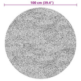 vidaXL Dywan HUARTE z krótkim włosiem, szary, Ø 100 cm
