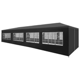 vidaXL Namiot imprezowy, 3 x 12 m, antracytowy