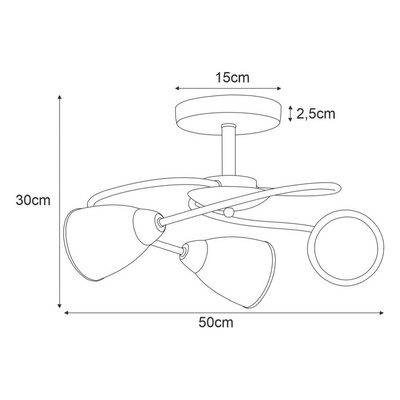 Lampa sufitowa K-JSL-6059/3 AB z serii PLATO