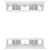 vidaXL Szafki telewizyjne, 4 szt., białe, 80x30x30 cm