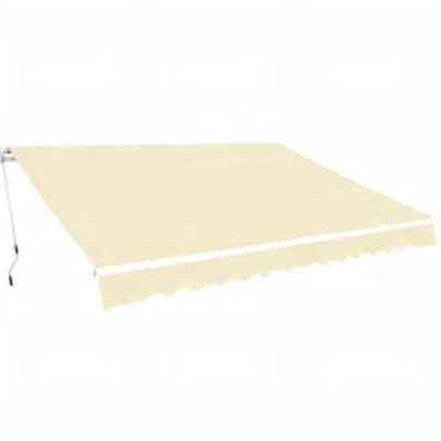 vidaXL Markiza zwijana ręcznie, 600 cm, kremowa