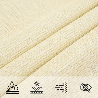 Żagiel przeciwsłoneczny, 160 g/m?, kremowy, 4,5x4,5x4,5 m, HDPE