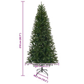 Sztuczna choinka z podstawą Zielony 210 cm PVC, PE i stal