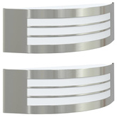 Zewnętrzna lampa ścienna 2 pcs Srebrny 32 x 10 x 10 cm