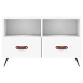 vidaXL Szafka pod TV, biała, 80x36x50 cm, materiał drewnopochodny