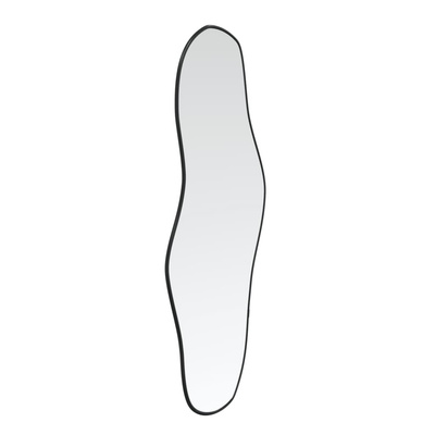 vidaXL Lustro ścienne, czarne, 60x25 cm