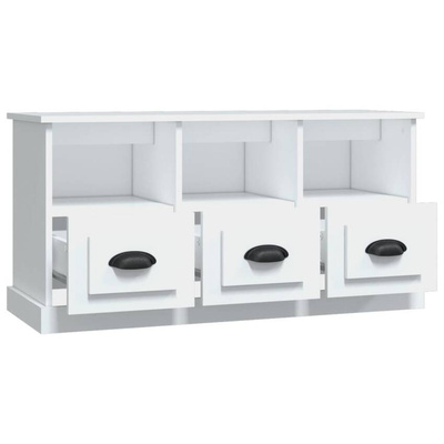 vidaXL Szafka pod TV, biała, 100x35x50 cm, materiał drewnopochodny