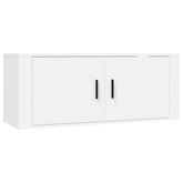 vidaXL Wiszące szafki telewizyjne, 3 szt., białe, 100x34,5x40 cm