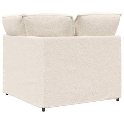 Modułowy Narożnik Sofa z Poduszkami Kremowy 100 cm