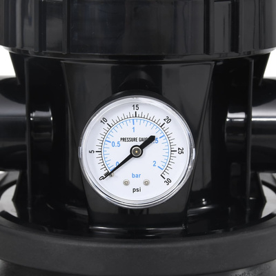 Piaskowy filtr basenowy z filtrem wstępnym, czarny