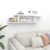 vidaXL Wisząca szafka pod TV, biała, 125x18x23 cm