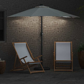 Parasolka ogrodowa piaskowy 294 x 150 x 223 cm Poliester i Stal