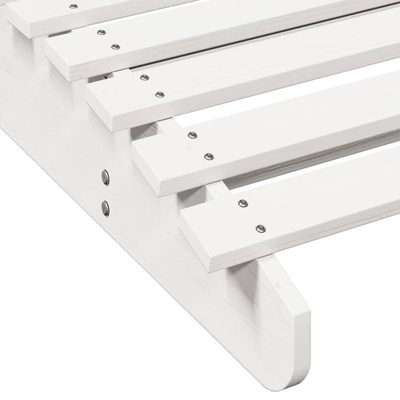 vidaXL Leżak, biały, 205x70x31,5 cm, lite drewno sosnowe