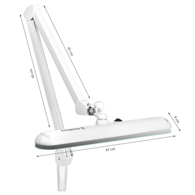 Lampa warsztatowa led Elegante 801-s z imadełkiem standard biała 123739