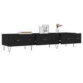 vidaXL Szafka pod TV, czarna, 150x36x30 cm, materiał drewnopochodny wariant 5