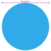 Pokrywa na basen, niebieska, 210 cm, PE