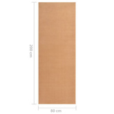 Chodnik dywanowy, BCF, beżowy, 80x200 cm vidaXL