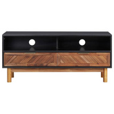 vidaXL Szafka pod TV, 100x35x45 cm, lite drewno akacjowe i MDF