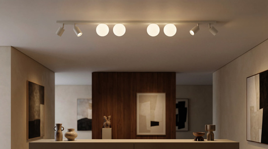 Lampa sufitowa nad stół do jadalni, kaszmir - biel K-6033 z serii NANO