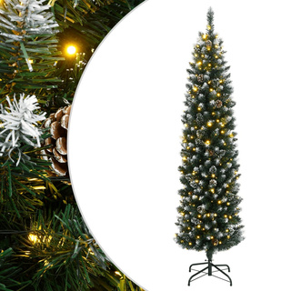 Sztuczna, smukła choinka, 150 lampek LED, 120 cm